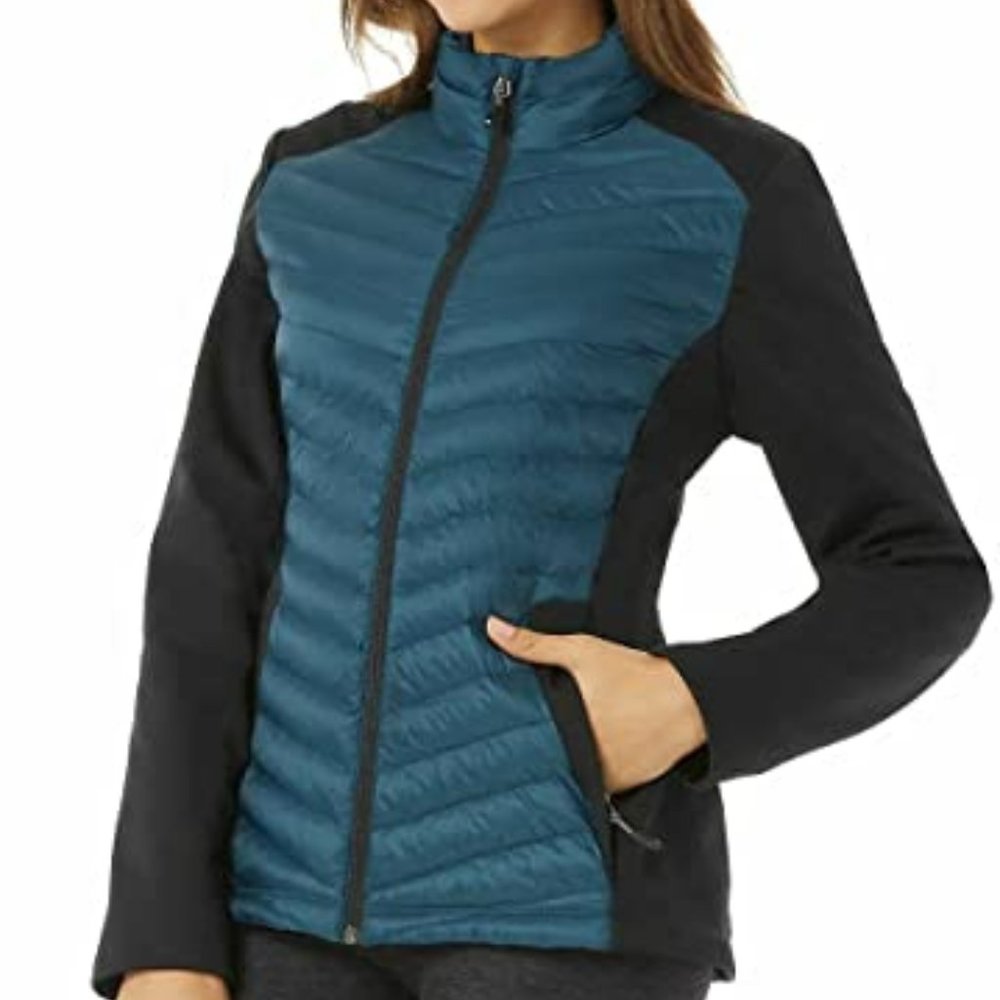 32 Degrees Women's Mixed Media Jacket - Dark Teal*